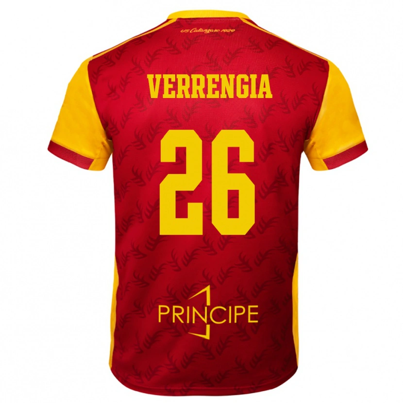 Danxen Kvinnor Bruno Verrengia #26 Gul Röd Hemmatröja Matchtröjor 2025/26 Tröjor T-Tröja