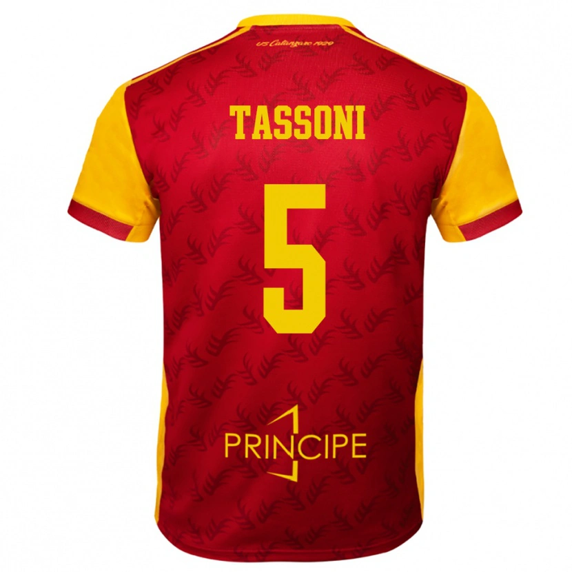 Danxen Kvinnor Raul Tassoni #5 Gul Röd Hemmatröja Matchtröjor 2025/26 Tröjor T-Tröja