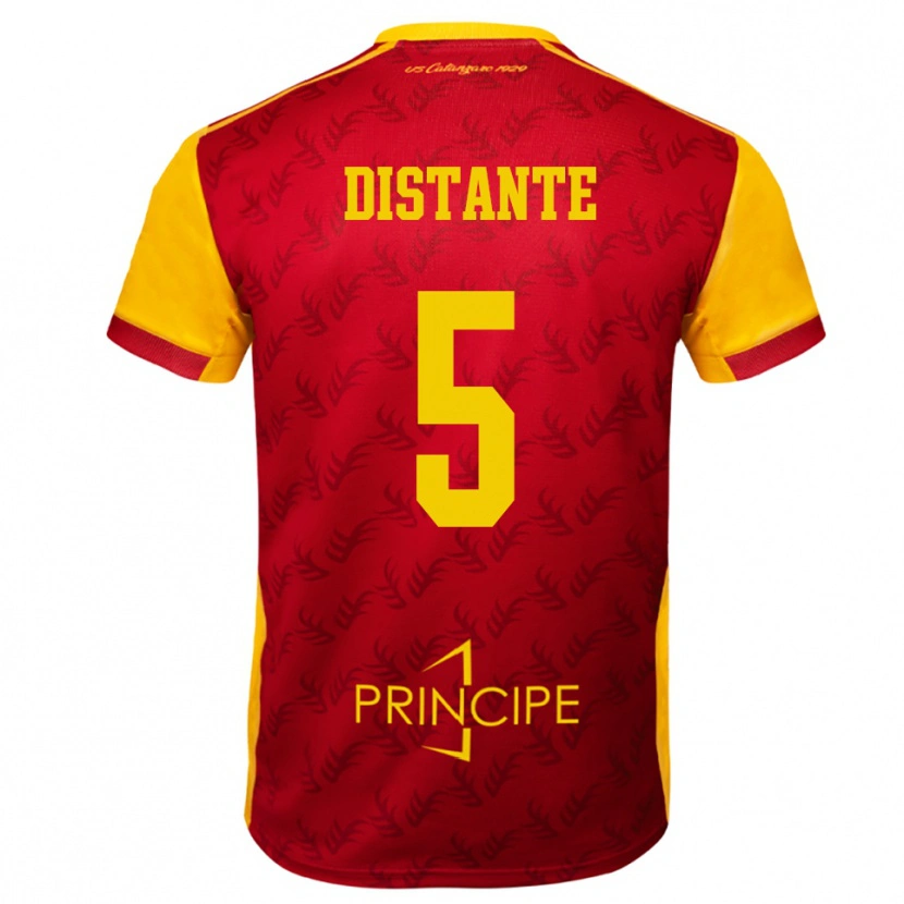 Danxen Kvinnor Marco Distante #5 Gul Röd Hemmatröja Matchtröjor 2025/26 Tröjor T-Tröja