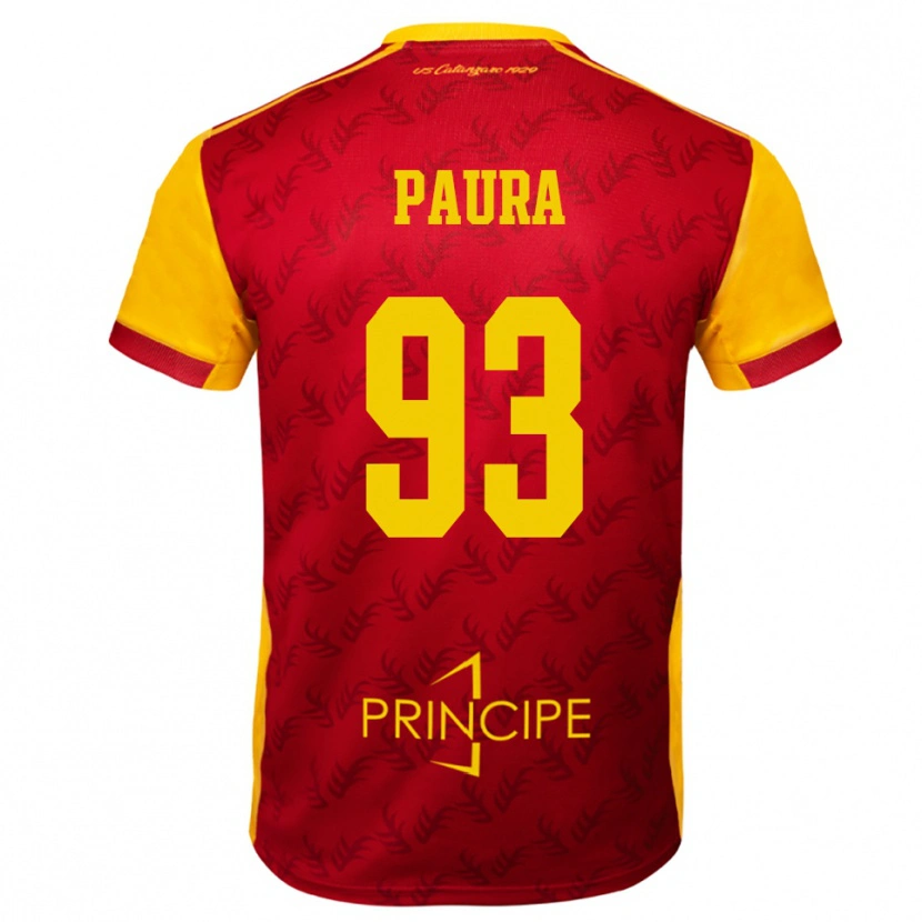 Danxen Kvinnor Mario Paura #93 Gul Röd Hemmatröja Matchtröjor 2025/26 Tröjor T-Tröja