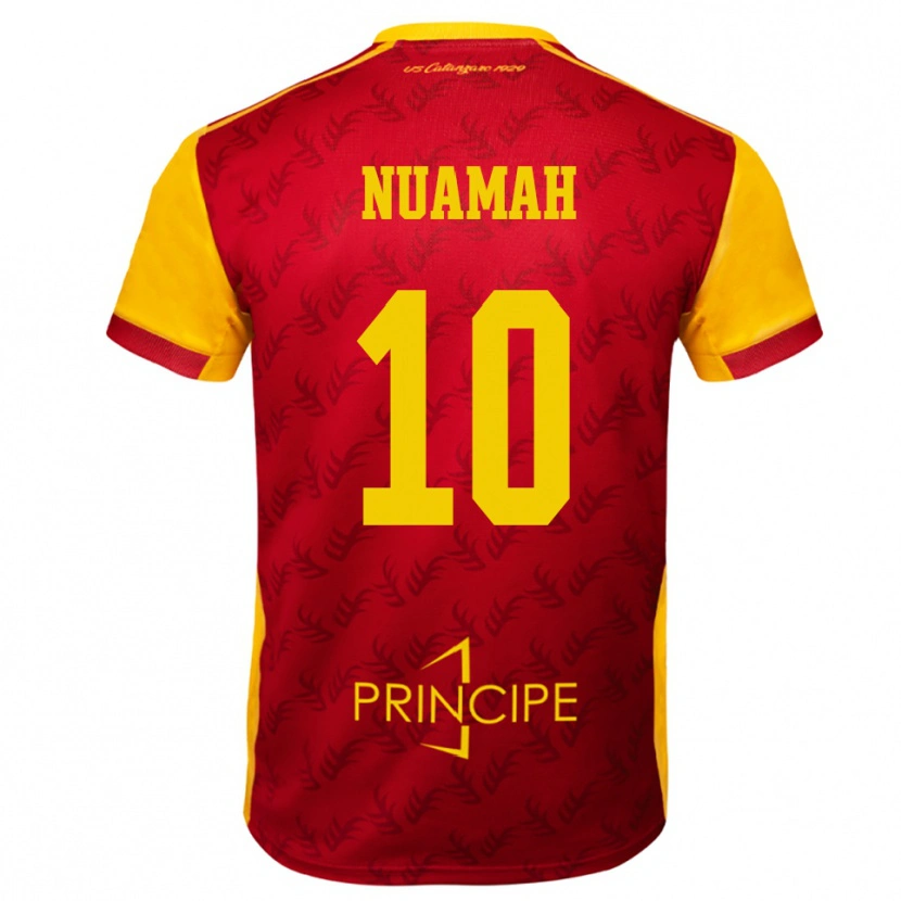 Danxen Kvinnor Patrick Nuamah #10 Gul Röd Hemmatröja Matchtröjor 2025/26 Tröjor T-Tröja