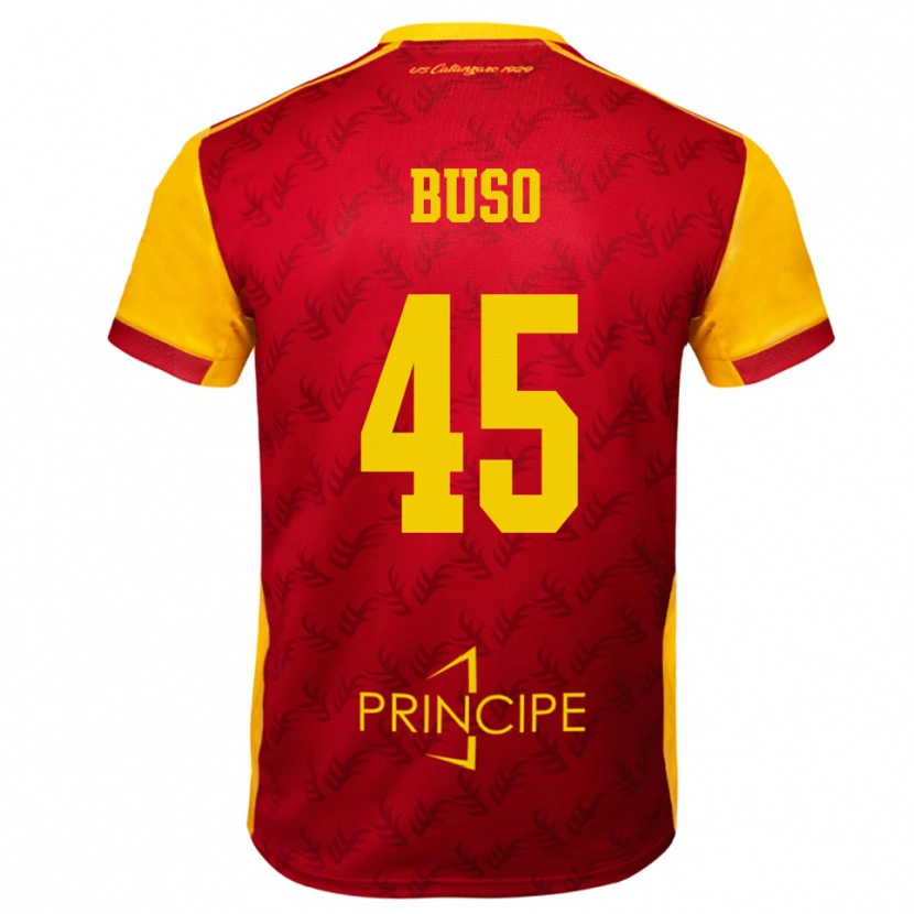 Danxen Kvinnor Nicolò Buso #45 Gul Röd Hemmatröja Matchtröjor 2025/26 Tröjor T-Tröja