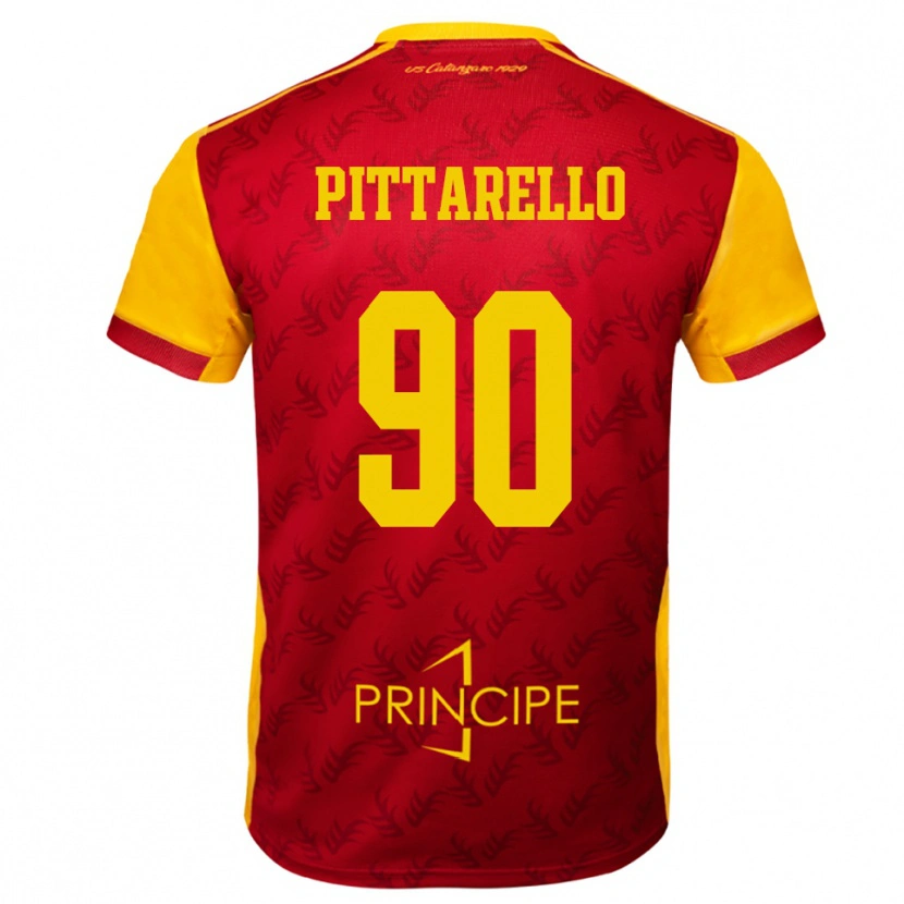 Danxen Kvinnor Filippo Pittarello #90 Gul Röd Hemmatröja Matchtröjor 2025/26 Tröjor T-Tröja