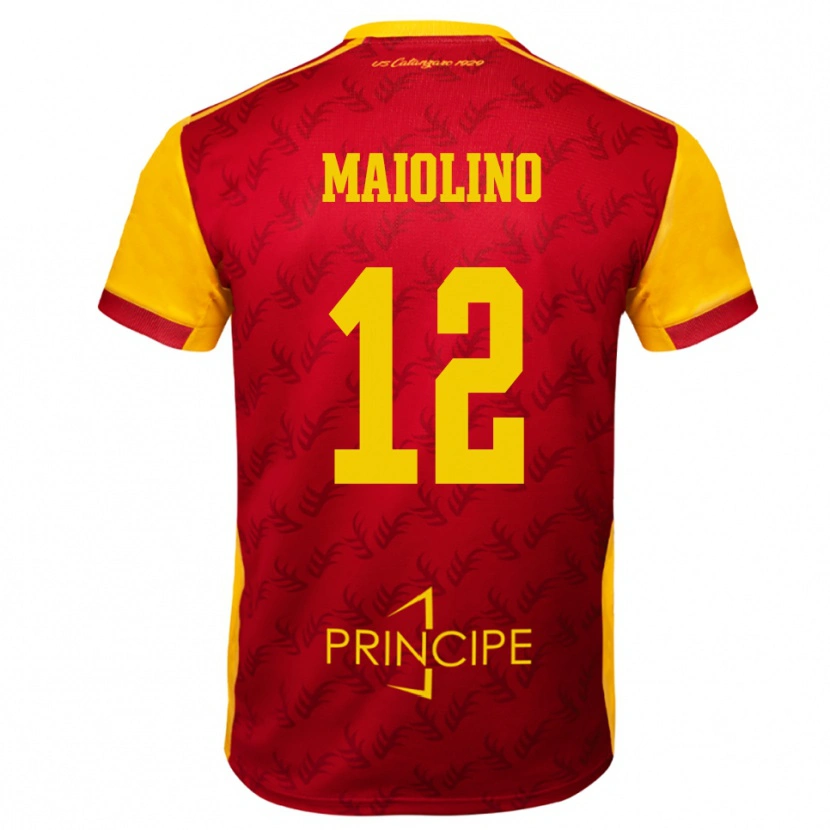 Danxen Kvinnor Alex Maiolino #12 Gul Röd Hemmatröja Matchtröjor 2025/26 Tröjor T-Tröja
