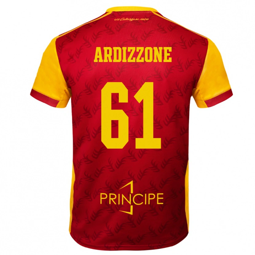 Danxen Kvinnor Simone Ardizzone #61 Gul Röd Hemmatröja Matchtröjor 2025/26 Tröjor T-Tröja