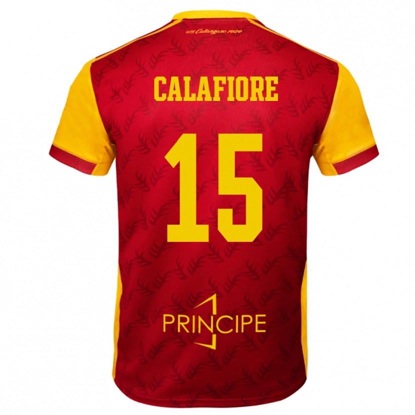 Danxen Kvinnor Donato Calafiore #15 Gul Röd Hemmatröja Matchtröjor 2025/26 Tröjor T-Tröja