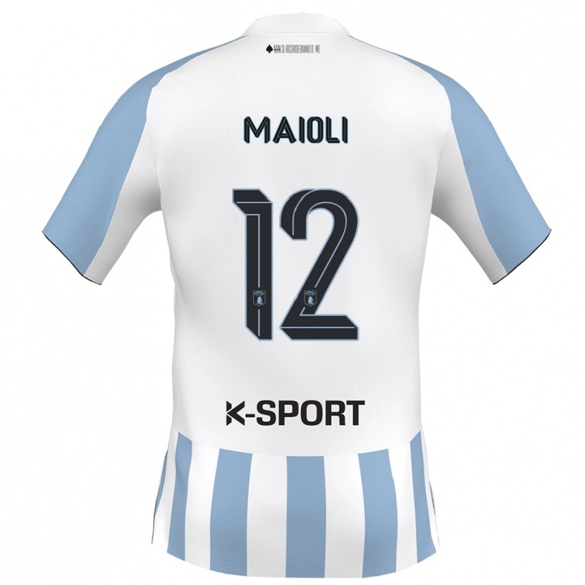 Danxen Kvinnor Francesco Maioli #12 Vitt Himmelsblått Hemmatröja Matchtröjor 2025/26 Tröjor T-Tröja
