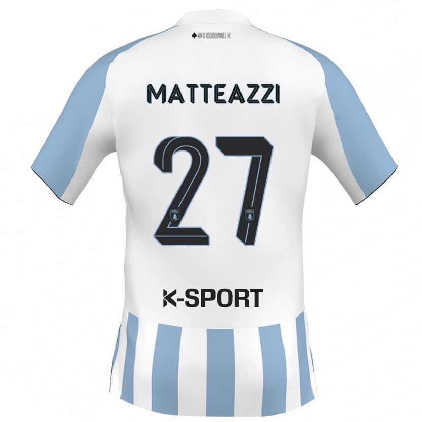 Danxen Kvinnor Ernesto Matteazzi #27 Vitt Himmelsblått Hemmatröja Matchtröjor 2025/26 Tröjor T-Tröja