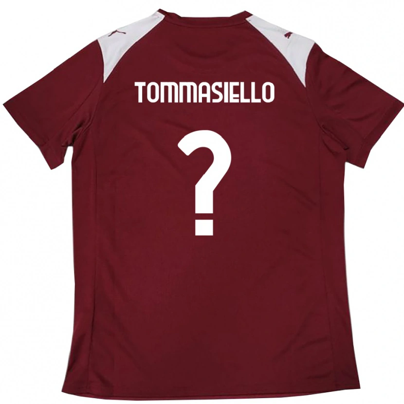 Danxen Kvinnor Francesco Tommasiello #0 Vinröd Vit Hemmatröja Matchtröjor 2025/26 Tröjor T-Tröja