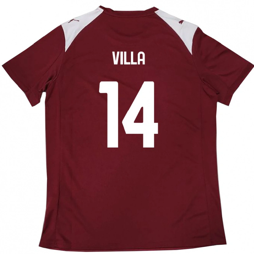 Danxen Kvinnor Luca Villa #14 Vinröd Vit Hemmatröja Matchtröjor 2025/26 Tröjor T-Tröja