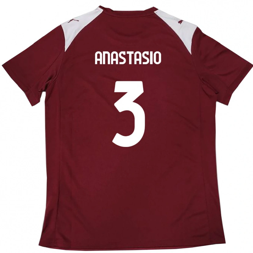 Danxen Kvinnor Armando Anastasio #3 Vinröd Vit Hemmatröja Matchtröjor 2025/26 Tröjor T-Tröja