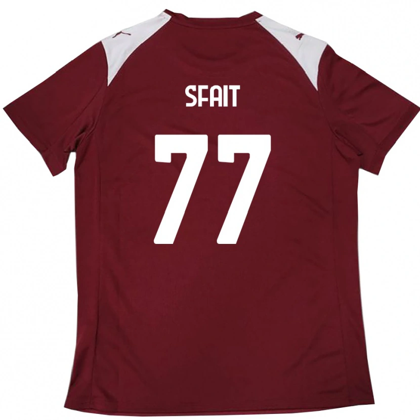 Danxen Kvinnor Andres Sfait #77 Vinröd Vit Hemmatröja Matchtröjor 2025/26 Tröjor T-Tröja