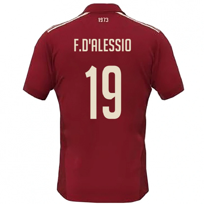 Danxen Kvinnor Francesco D'alessio #19 Vinröd Vit Hemmatröja Matchtröjor 2025/26 Tröjor T-Tröja