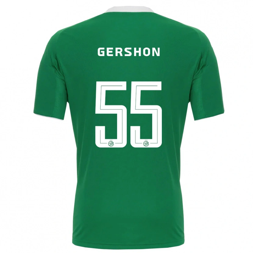 Danxen Kvinnor Rami Gershon #55 Grön Vit Hemmatröja Matchtröjor 2025/26 Tröjor T-Tröja