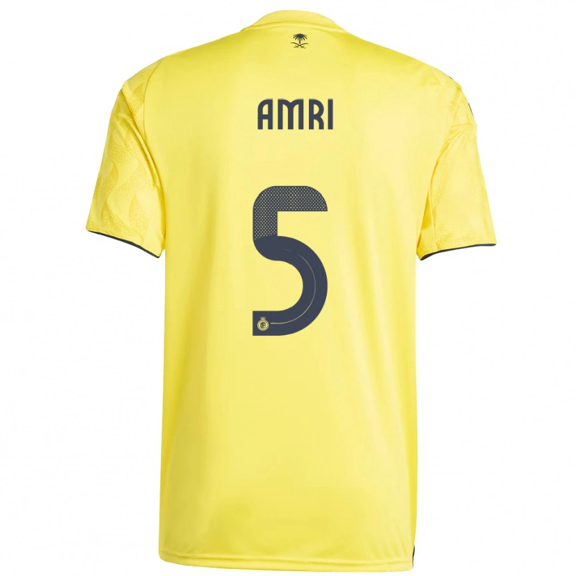 Danxen Kvinnor Abdulelah Al-Amri #5 Gul Svart Hemmatröja Matchtröjor 2025/26 Tröjor T-Tröja