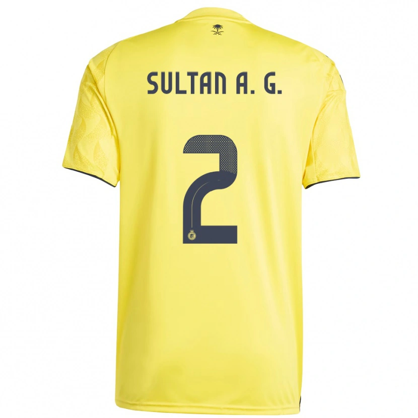 Danxen Kvinnor Sultan Al-Ghannam #2 Gul Svart Hemmatröja Matchtröjor 2025/26 Tröjor T-Tröja