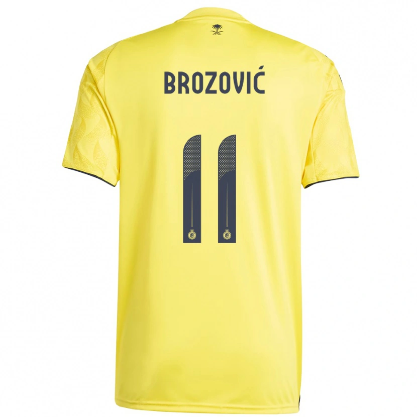 Danxen Kvinnor Marcelo Brozović #11 Gul Svart Hemmatröja Matchtröjor 2025/26 Tröjor T-Tröja
