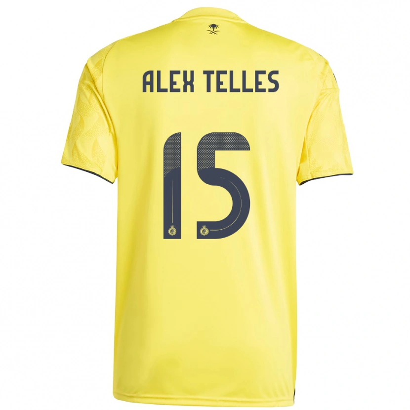 Danxen Kvinnor Alex Telles #15 Gul Svart Hemmatröja Matchtröjor 2025/26 Tröjor T-Tröja