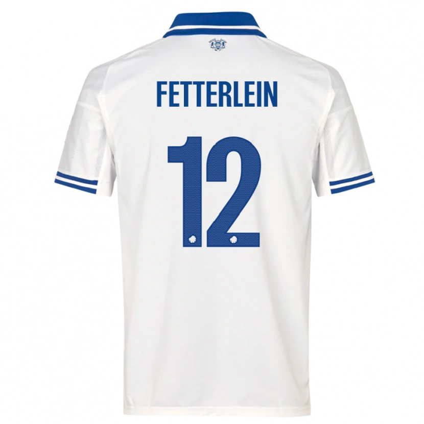 Danxen Kvinnor Sean Fetterlein #12 Vit Blå Hemmatröja Matchtröjor 2025/26 Tröjor T-Tröja