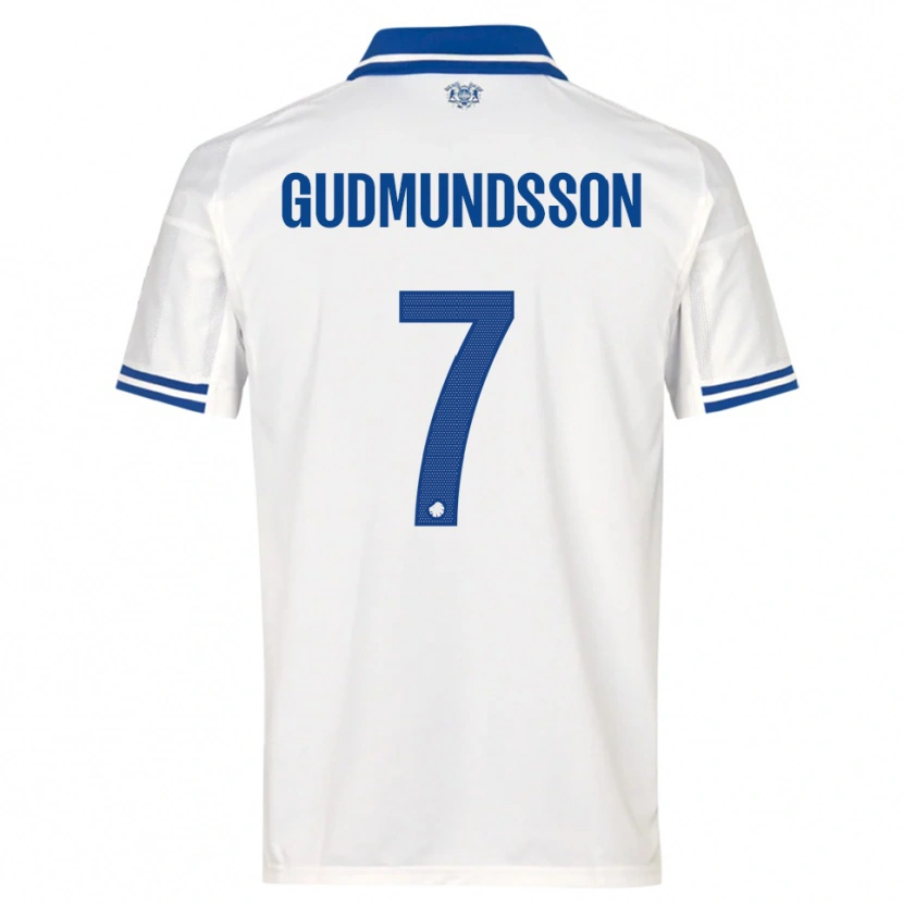 Danxen Kvinnor Galdur Gudmundsson #7 Vit Blå Hemmatröja Matchtröjor 2025/26 Tröjor T-Tröja