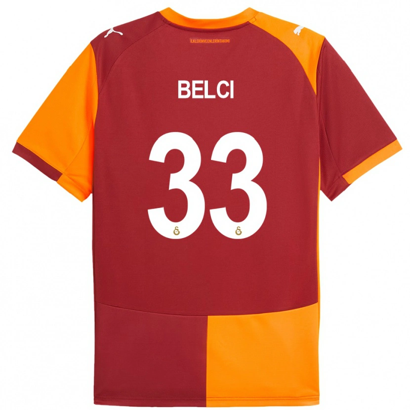 Danxen Kvinnor Çiğdem Belci #33 Röd Orange Hemmatröja Matchtröjor 2025/26 Tröjor T-Tröja