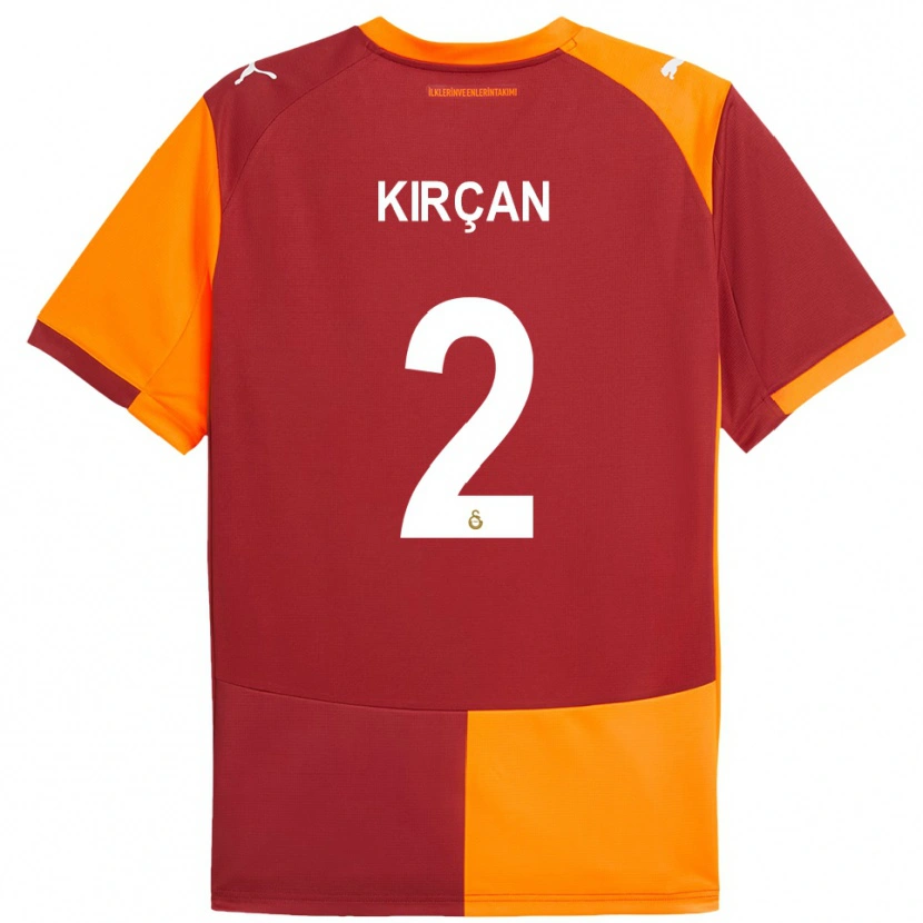 Danxen Kvinnor Kerem Kırçan #2 Röd Orange Hemmatröja Matchtröjor 2025/26 Tröjor T-Tröja