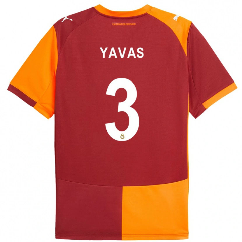 Danxen Kvinnor Arda Yavas #3 Röd Orange Hemmatröja Matchtröjor 2025/26 Tröjor T-Tröja