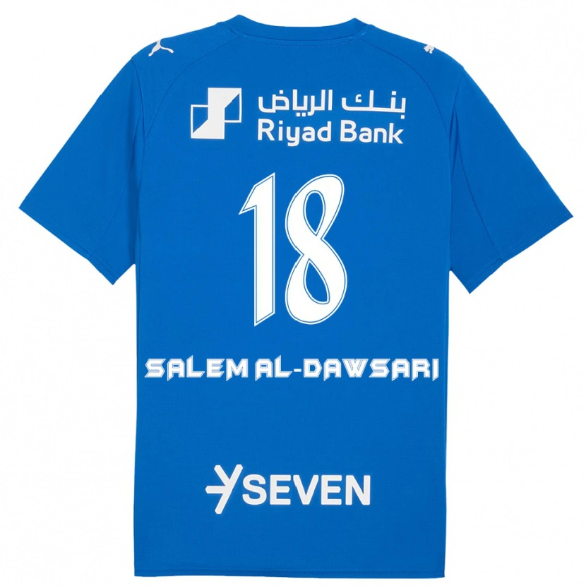 Danxen Kvinnor Nawaf Salem Al-Dawsari #18 Blå Vit Hemmatröja Matchtröjor 2025/26 Tröjor T-Tröja