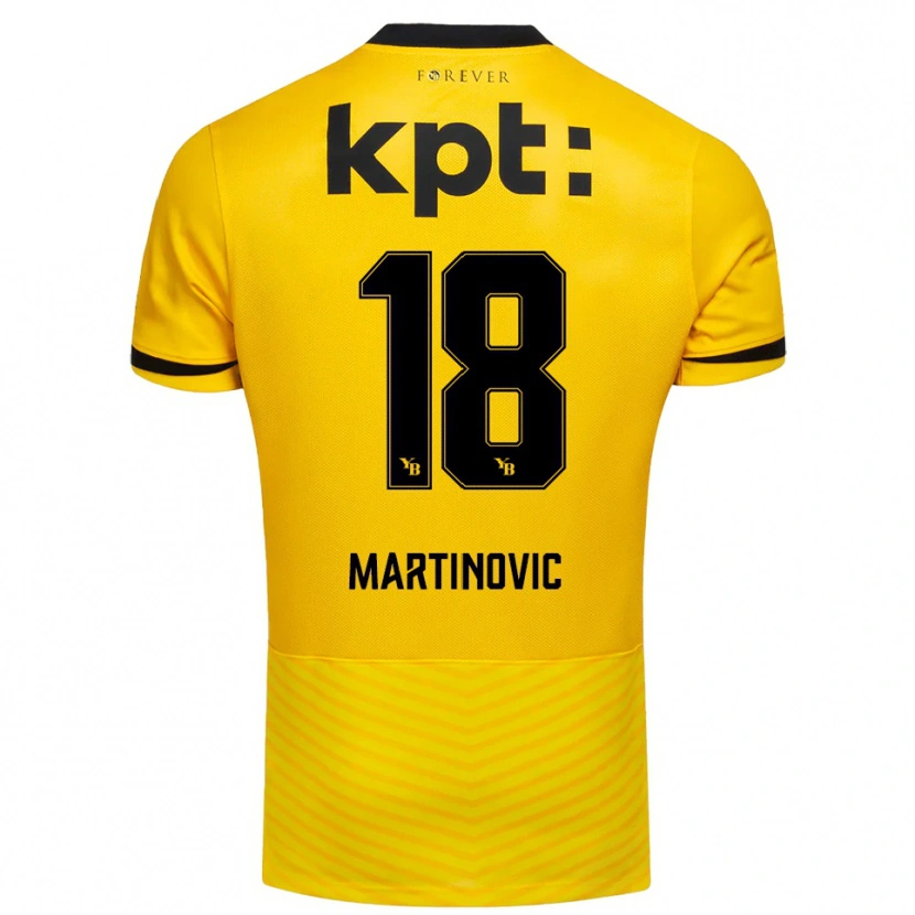 Danxen Kvinnor Denis Martinovic #18 Gul Svart Hemmatröja Matchtröjor 2025/26 Tröjor T-Tröja