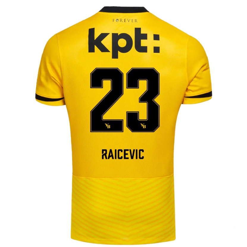 Danxen Kvinnor Stevan Raicevic #23 Gul Svart Hemmatröja Matchtröjor 2025/26 Tröjor T-Tröja