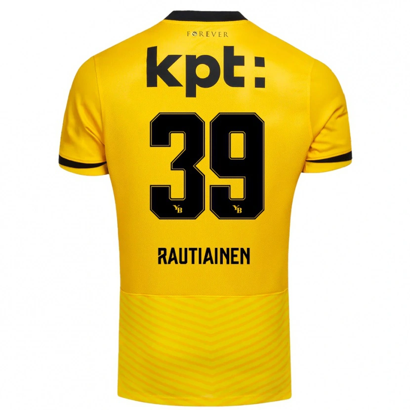 Danxen Kvinnor Iina Rautiainen #39 Gul Svart Hemmatröja Matchtröjor 2025/26 Tröjor T-Tröja