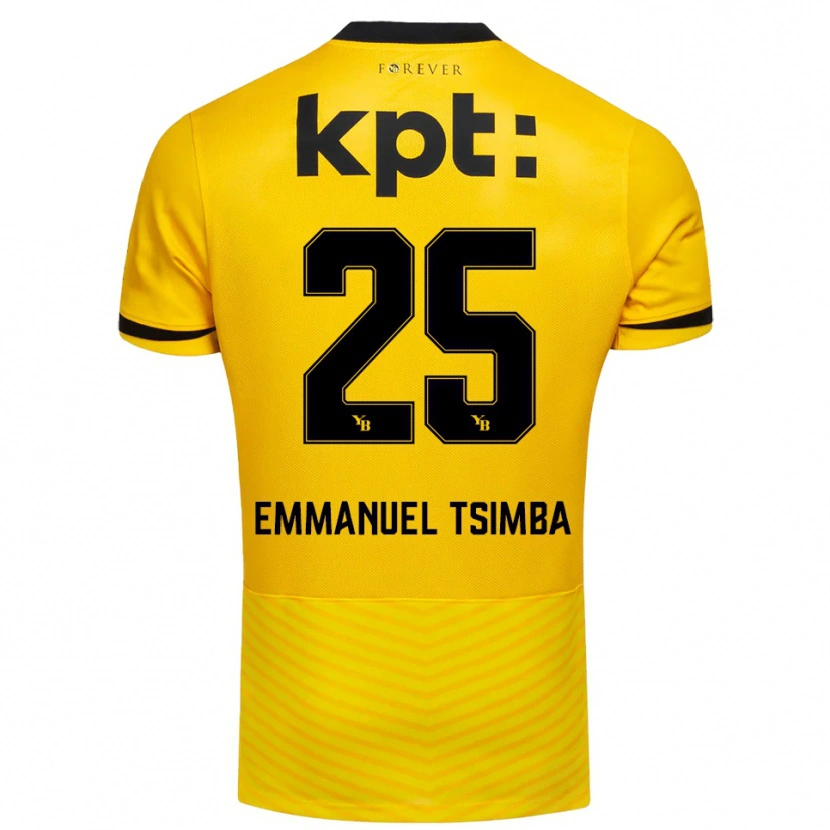 Danxen Kvinnor Felix Emmanuel Tsimba #25 Gul Svart Hemmatröja Matchtröjor 2025/26 Tröjor T-Tröja