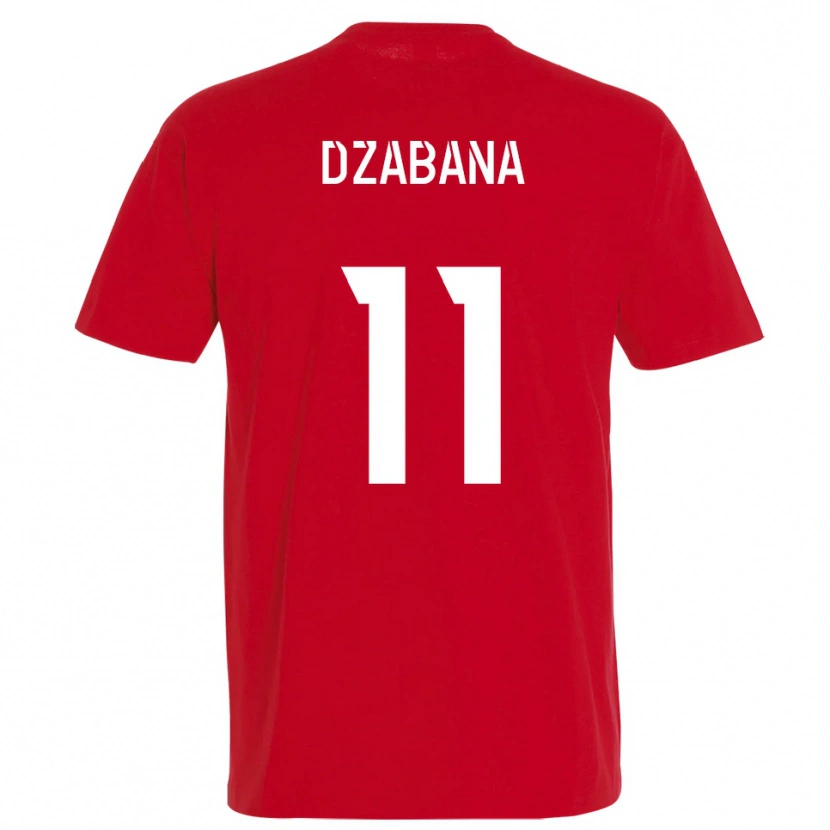 Danxen Kvinnor Alan Dzabana #11 Rött Gult Hemmatröja Matchtröjor 2025/26 Tröjor T-Tröja