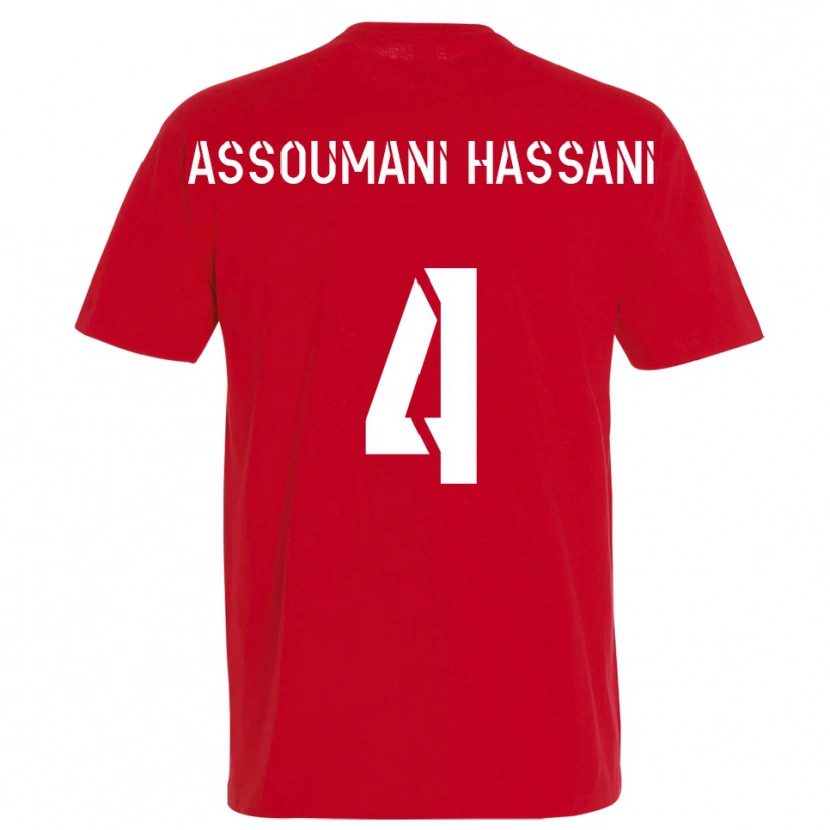 Danxen Kvinnor Nassim Assoumani Hassani #4 Rött Gult Hemmatröja Matchtröjor 2025/26 Tröjor T-Tröja