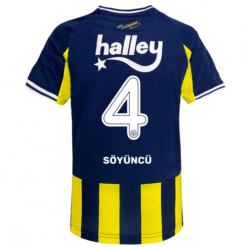 Danxen Kvinnor Çağlar Söyüncü #4 Gul Marinblå Vit Hemmatröja Matchtröjor 2025/26 Tröjor T-Tröja