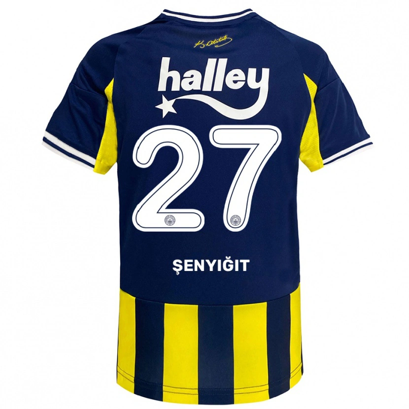 Danxen Kvinnor Enes Şenyiğit #27 Gul Marinblå Vit Hemmatröja Matchtröjor 2025/26 Tröjor T-Tröja