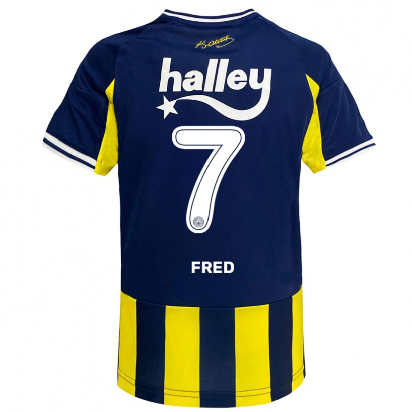 Danxen Kvinnor Fred #7 Gul Marinblå Vit Hemmatröja Matchtröjor 2025/26 Tröjor T-Tröja