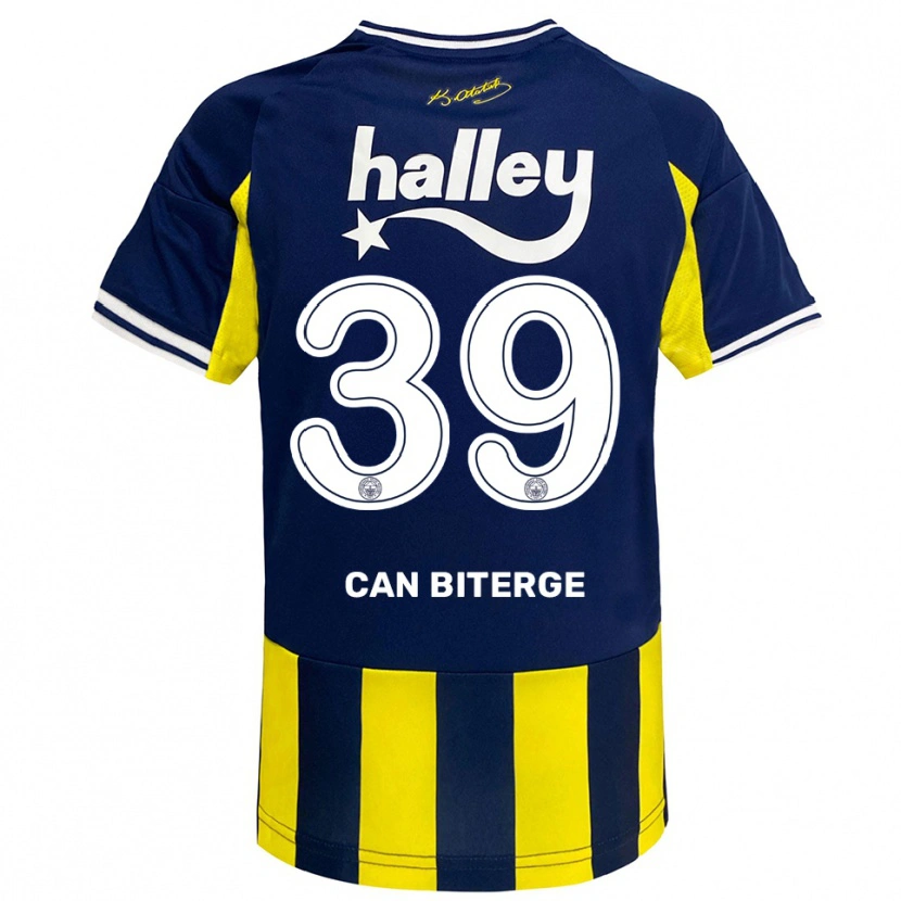 Danxen Kvinnor Engin Can Biterge #39 Gul Marinblå Vit Hemmatröja Matchtröjor 2025/26 Tröjor T-Tröja