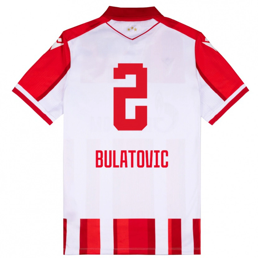 Danxen Kvinnor Danilo Bulatovic #2 Röd Vit Hemmatröja Matchtröjor 2025/26 Tröjor T-Tröja