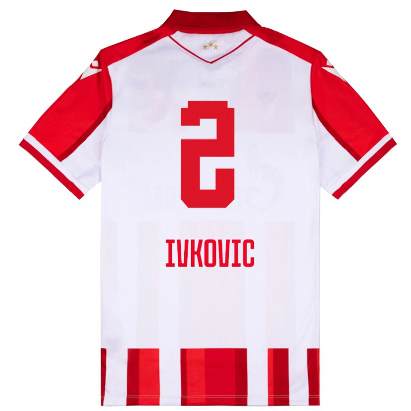 Danxen Kvinnor Ognjen Ivkovic #2 Röd Vit Hemmatröja Matchtröjor 2025/26 Tröjor T-Tröja
