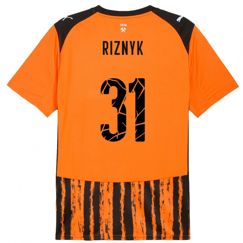 Danxen Kvinnor Dmytro Riznyk #31 Orange Svart Hemmatröja Matchtröjor 2025/26 Tröjor T-Tröja
