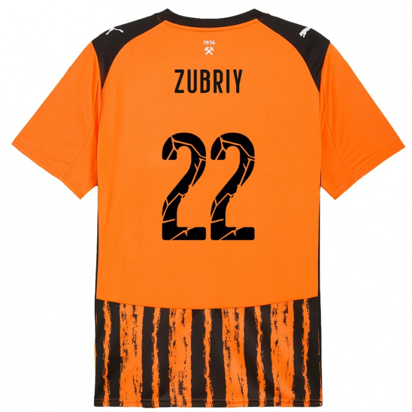 Danxen Kvinnor Artem Zubriy #22 Orange Svart Hemmatröja Matchtröjor 2025/26 Tröjor T-Tröja