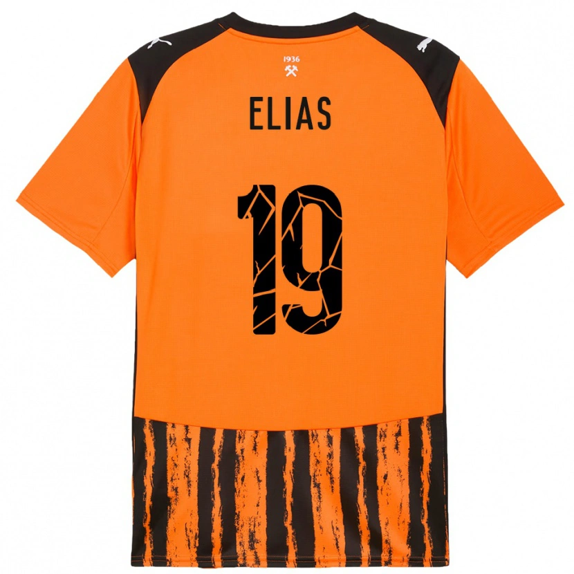Danxen Kvinnor Kauã Elias #19 Orange Svart Hemmatröja Matchtröjor 2025/26 Tröjor T-Tröja