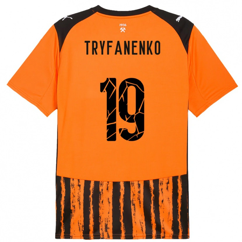 Danxen Kvinnor Bogdan Tryfanenko #19 Orange Svart Hemmatröja Matchtröjor 2025/26 Tröjor T-Tröja