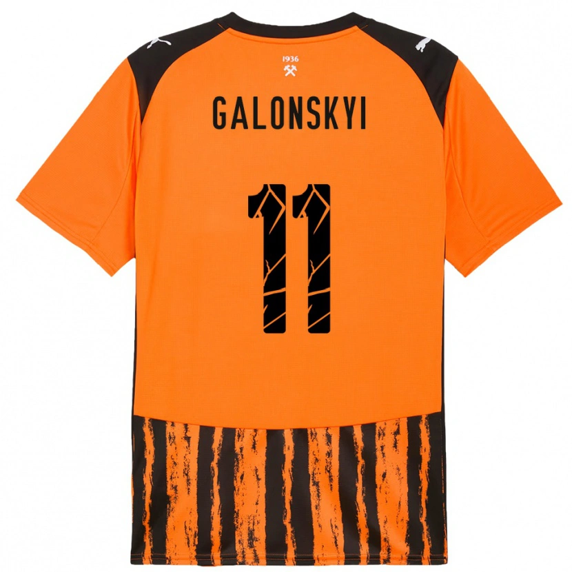 Danxen Kvinnor Valentyn Galonskyi #11 Orange Svart Hemmatröja Matchtröjor 2025/26 Tröjor T-Tröja