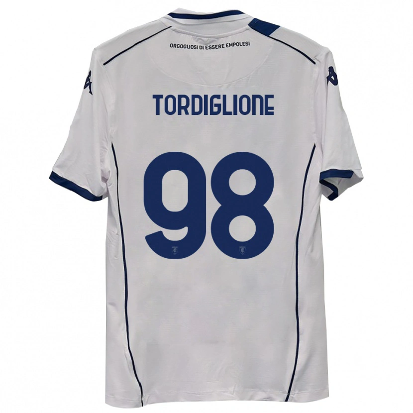 Danxen Kvinnor Nicolò Tordiglione #98 Mörk Marinblå Bortatröja Matchtröjor 2025/26 Tröjor T-Tröja