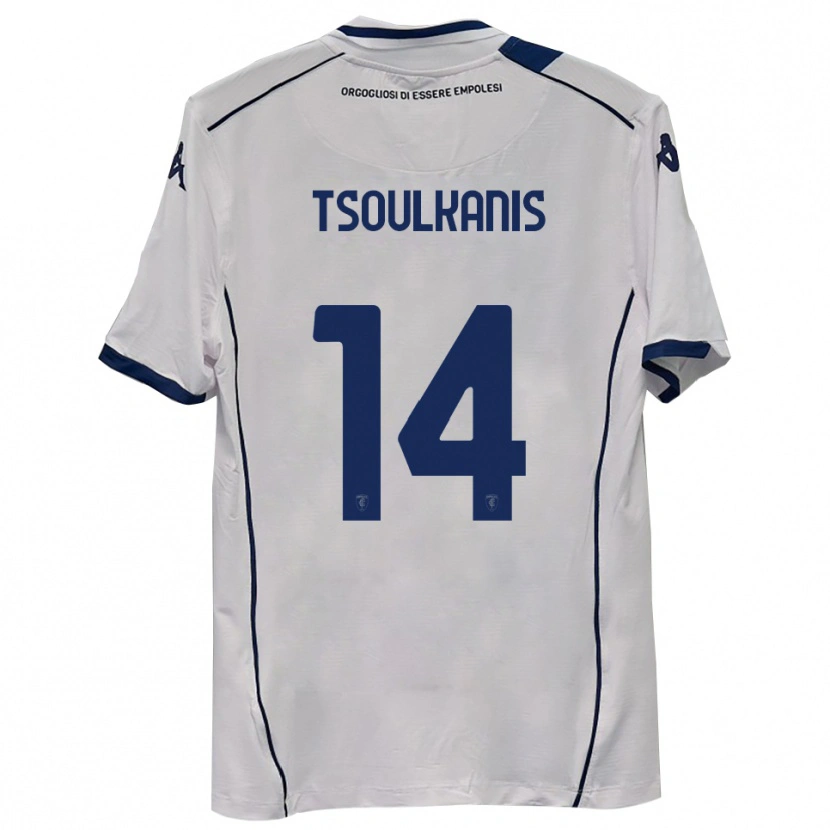 Danxen Kvinnor Konstantinos Tsoulkanis #14 Mörk Marinblå Bortatröja Matchtröjor 2025/26 Tröjor T-Tröja