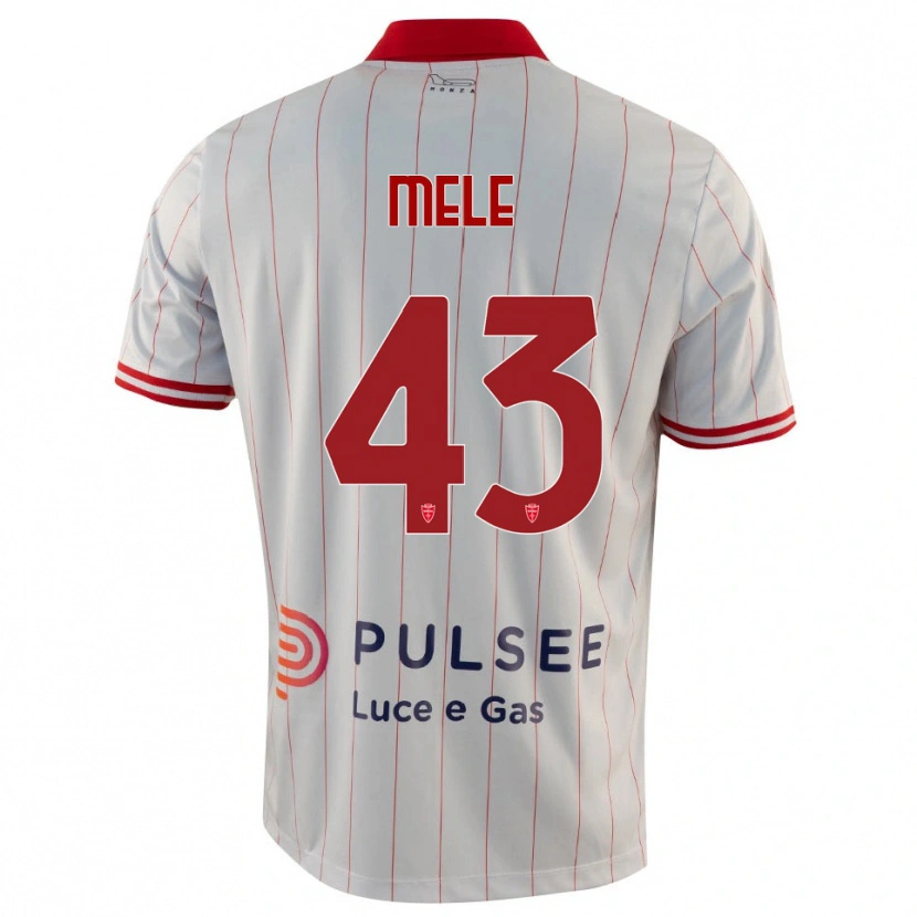 Danxen Kvinnor Fabio Mele #43 Vit Röd Blå Bortatröja Matchtröjor 2025/26 Tröjor T-Tröja