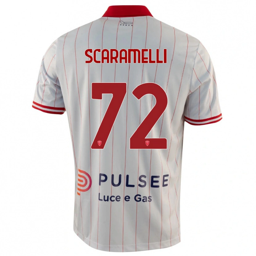 Danxen Kvinnor Endris Scaramelli #72 Vit Röd Blå Bortatröja Matchtröjor 2025/26 Tröjor T-Tröja