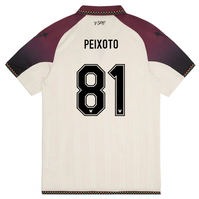 Danxen Kvinnor Afonso Peixoto #81 Krämfärgad Vinröd Bortatröja Matchtröjor 2025/26 Tröjor T-Tröja